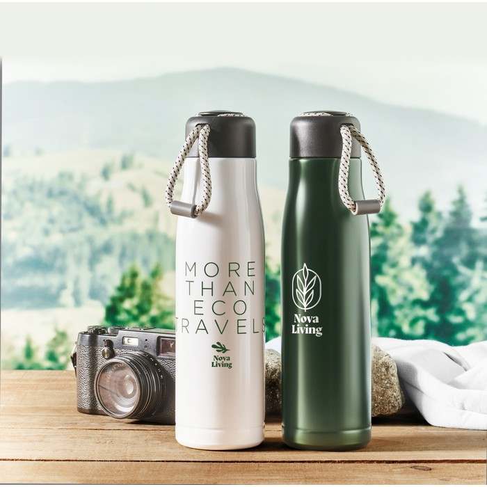 Cordle Duplafalú palack 500 ml, sötétzöld | Reklámajándék, reklámtárgy, céges ajándék, egyedi reklámajándék Reklámajándék | Cordle Duplafalú palack 500 ml, sötétzöld