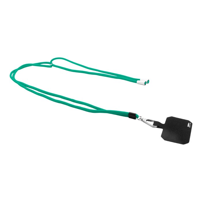 Reklámajándék | Corphon RPET mobiltartó nyakpánt, zöld