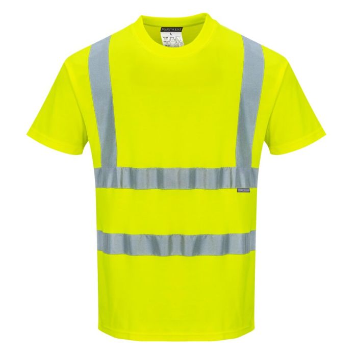 Portwest Cotton Comfort rövid ujjú póló, sárga