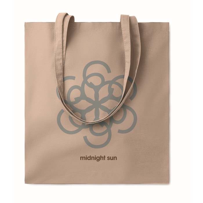 Reklámajándék | Cottonel Colour ++ Pamut bevásárlótáska, 180 g, bézs