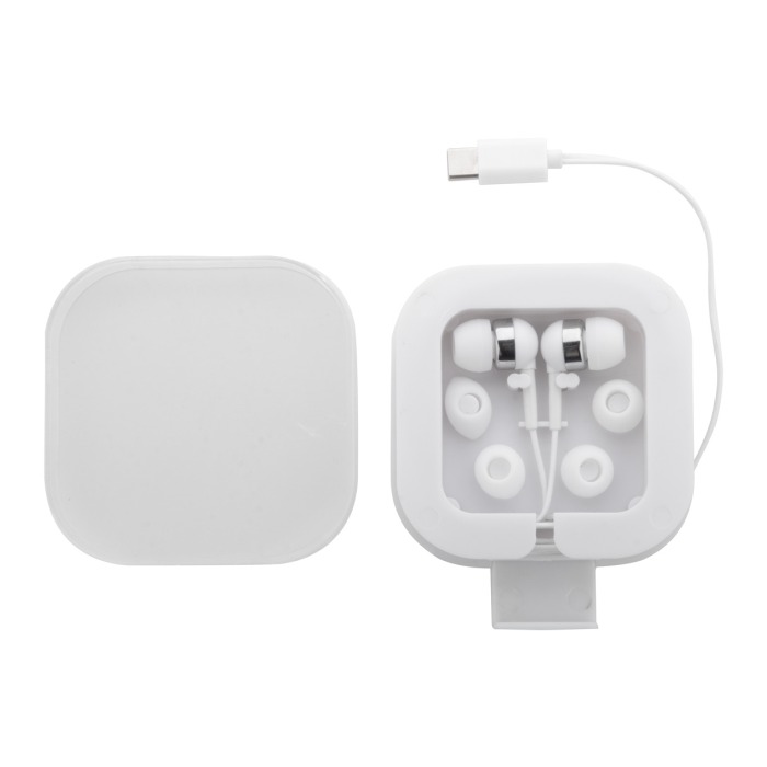Reklámajándék | Cound USB-C fülhallgató, fehér