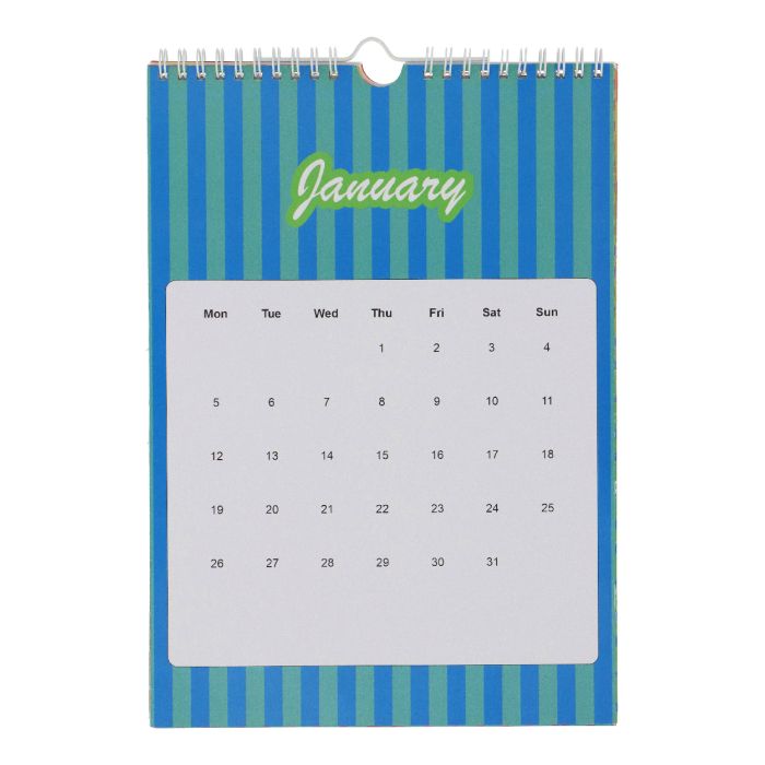 Reklámajándék | CreaDate Wall A4 egyedi falinaptár, fehér