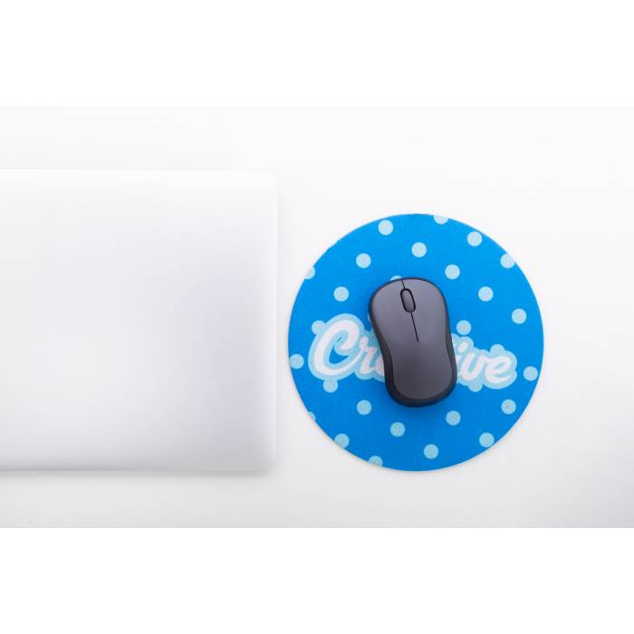 Reklámajándék | CreaFelt Cursor Round RPET egérpad, fehér
