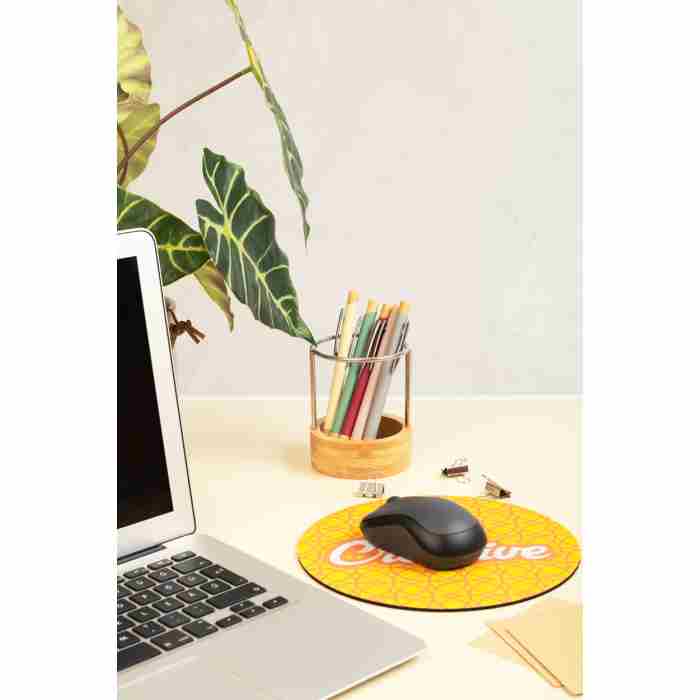 Reklámajándék | CreaFelt Cursor Round RPET egérpad, fehér