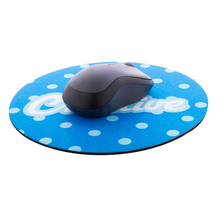 Reklámajándék | CreaFelt Cursor Round RPET egérpad, fehér