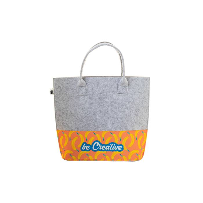 Reklámajándék | CreaFelt Shop C egyediesíthető RPET bevásárlótáska, fehér