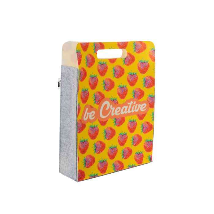 Reklámajándék | CreaFelt Shop D egyediesíthető RPET bevásárlótáska, fehér