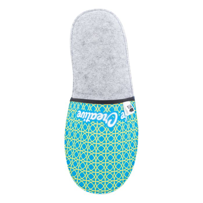 Reklámajándék | CreaFelt Slip egyedi RPET papucs, fehér