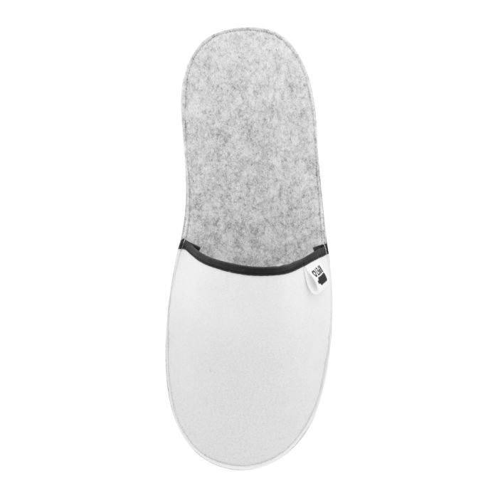Reklámajándék | CreaFelt Slip egyedi RPET papucs, fehér