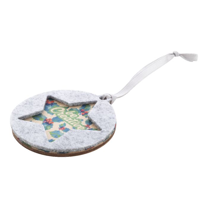 Reklámajándék | CreaFelt Tree karácsonyfadísz, csillag, szürke