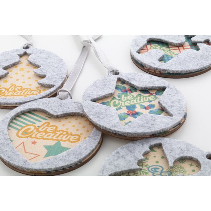 Reklámajándék | CreaFelt Tree karácsonyfadísz, csillag, szürke