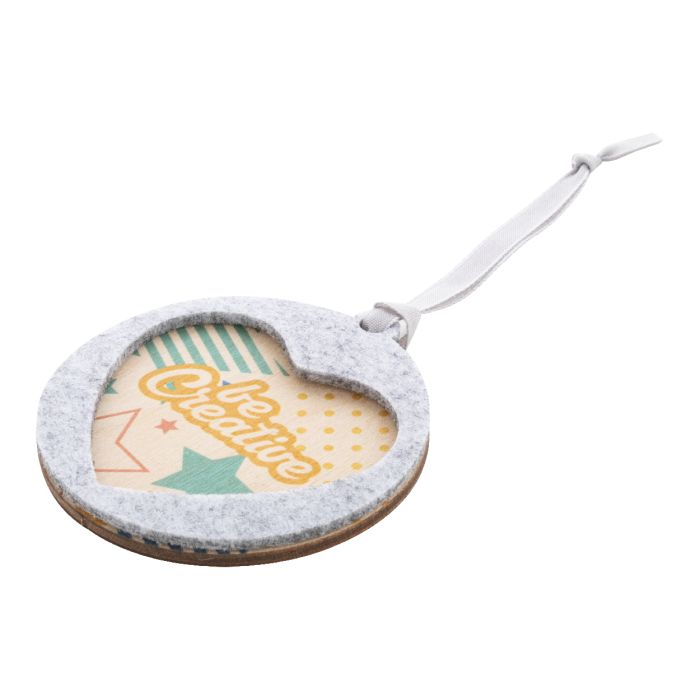 Reklámajándék | CreaFelt Tree karácsonyfadísz, szív, szürke