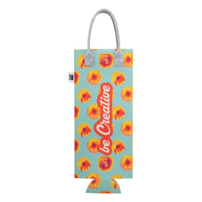 Reklámajándék | CreaFelt Vino egyediesíthető RPET boros ajándéktáska, fehér