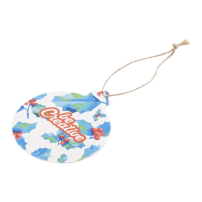 CreaJul Seed egyedi magpapír karácsonyfadísz, kör, natúr | Reklámajándék, reklámtárgy, céges ajándék, egyedi reklámajándék Reklámajándék | CreaJul Seed egyedi magpapír karácsonyfadísz, kör, natúr