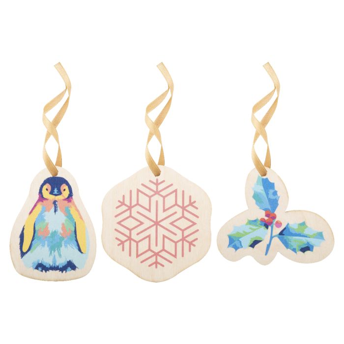 Reklámajándék | CreaJul Wood egyediesíthető karácsonyfadísz, arany