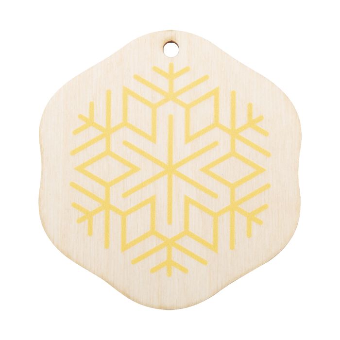 Reklámajándék | CreaJul Wood egyediesíthető karácsonyfadísz, arany