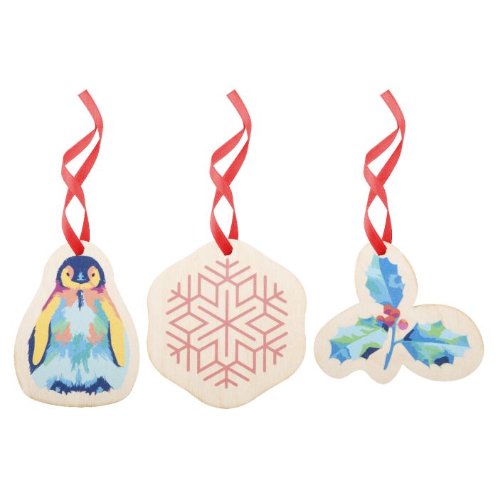 Reklámajándék | CreaJul Wood egyediesíthető karácsonyfadísz, piros