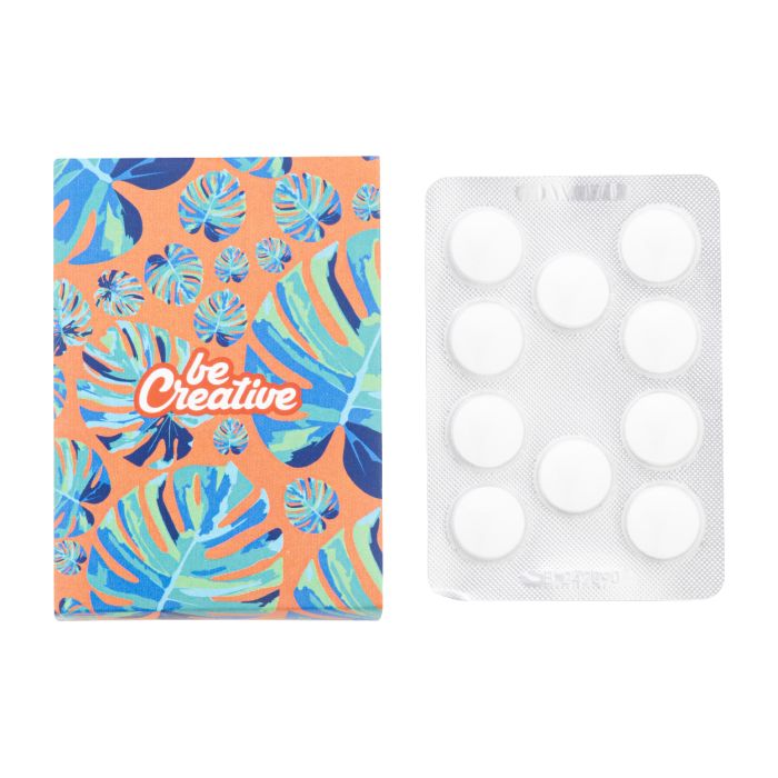 Reklámajándék | CreaMint 10 egyedi mentolos cukorkák, fehér