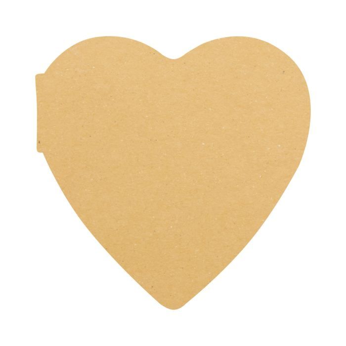CreaStick Heart Eco egyediesíthető öntapadós jegyzettömb, natúr | Reklámajándék, reklámtárgy, céges ajándék, egyedi reklámajándék Reklámajándék | CreaStick Heart Eco egyediesíthető öntapadós jegyzettömb, natúr
