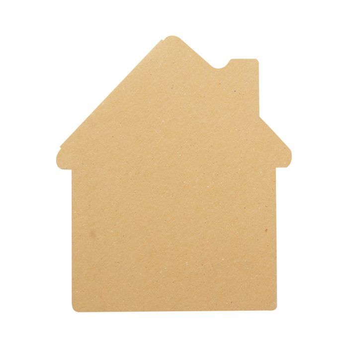 Reklámajándék | CreaStick House Eco egyediesíthető öntapadós jegyzettömb, natúr