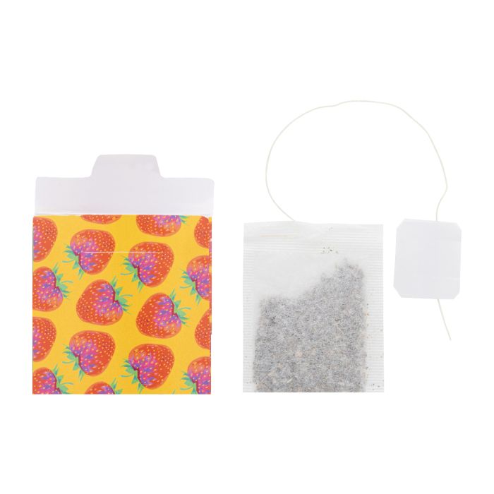 Reklámajándék | CreaTea Slim egyedi teafilter, Earl Grey, fehér