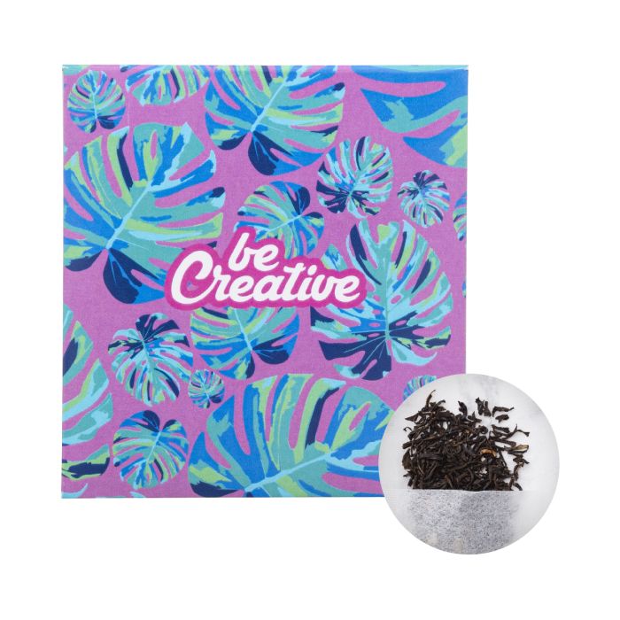 Reklámajándék | CreaTea Slim egyedi teafilter, zöld tea, fehér