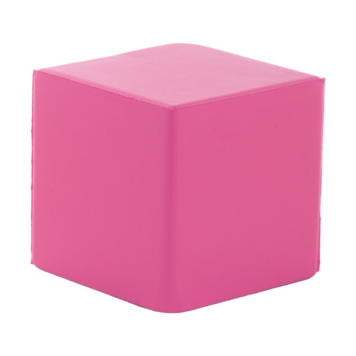 Reklámajándék | Cubix stresszlabda, rózsaszín