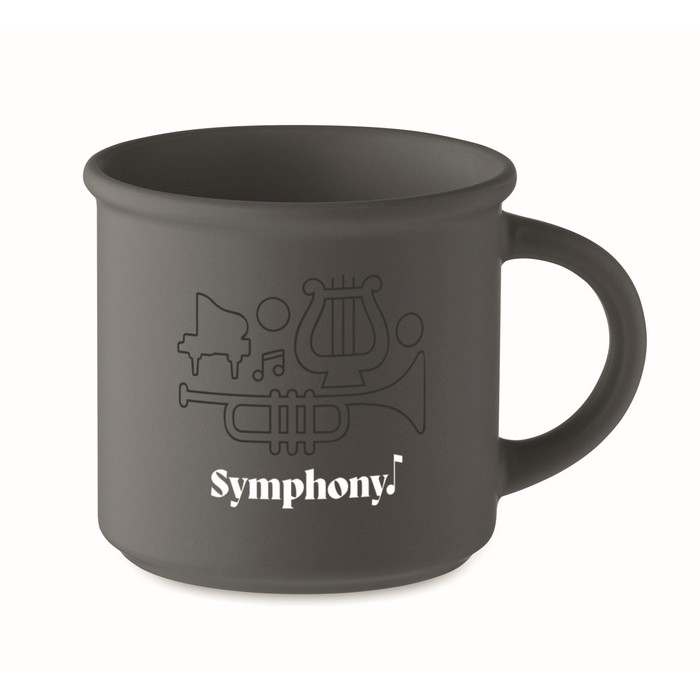 Reklámajándék | Cupage Matt kerámia bögre 300 ml, szürke