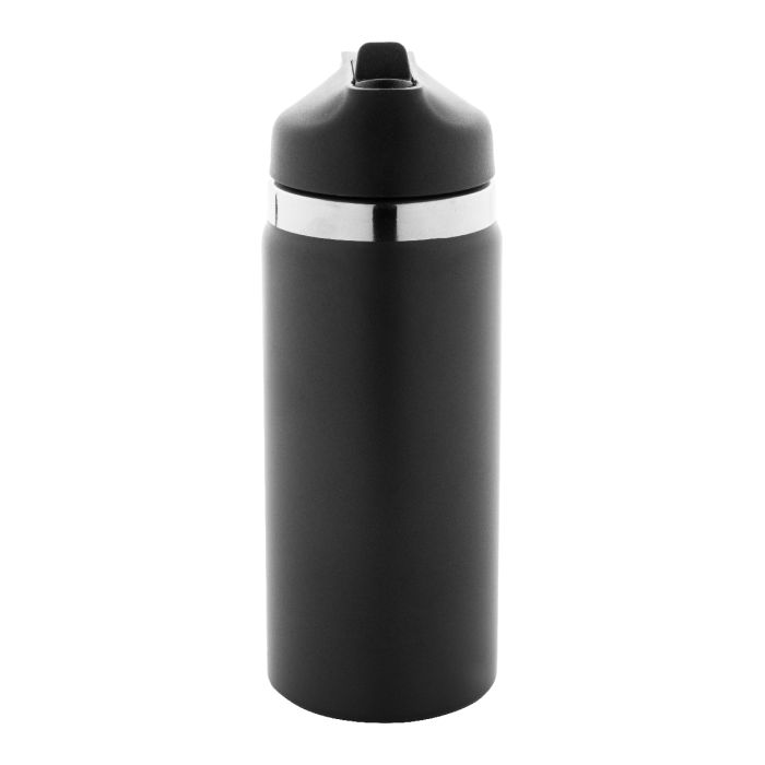 Dablam újrahasznosított rozsdamentes acél termosz, fekete | Reklámajándék, reklámtárgy, céges ajándék, egyedi reklámajándék Reklámajándék | Dablam újrahasznosított rozsdamentes acél termosz, fekete