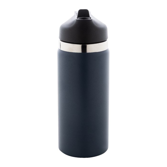 Dablam újrahasznosított rozsdamentes acél termosz, sötét kék | Reklámajándék, reklámtárgy, céges ajándék, egyedi reklámajándék Reklámajándék | Dablam újrahasznosított rozsdamentes acél termosz, sötét kék