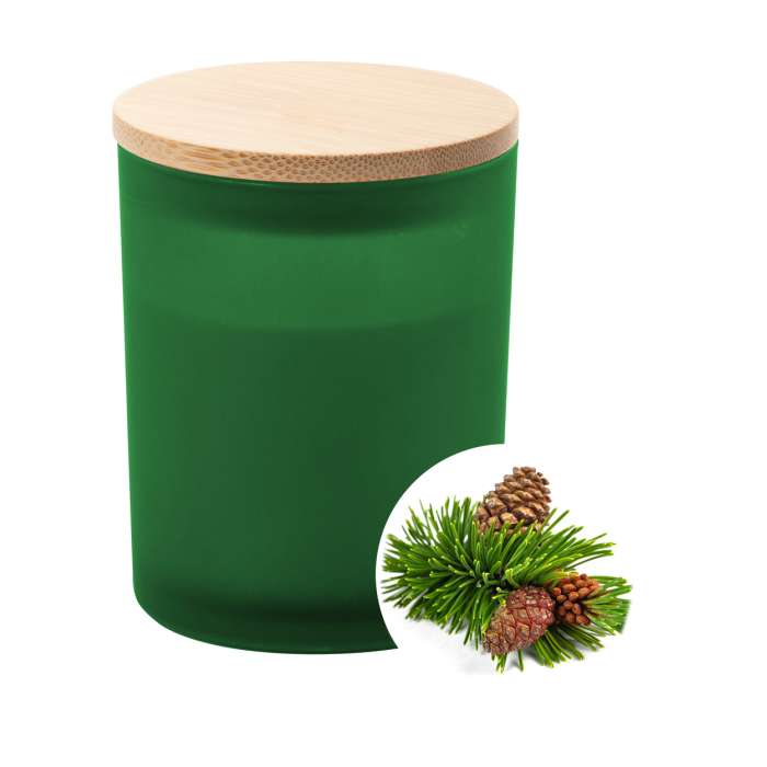 Reklámajándék | Daizu XL gyertya, fenyőfa, zöld