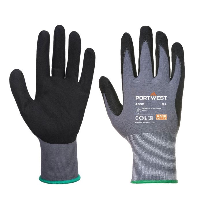 Portwest DermiFlex védőkesztyű, fekete