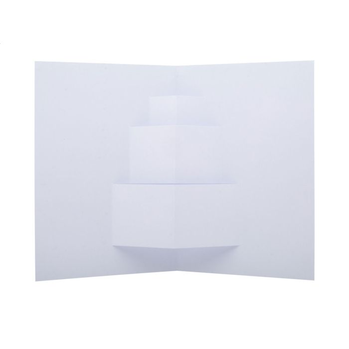 Reklámajándék | Dimensions 3D karácsonyi képeslap, ajándékdoboz, fehér