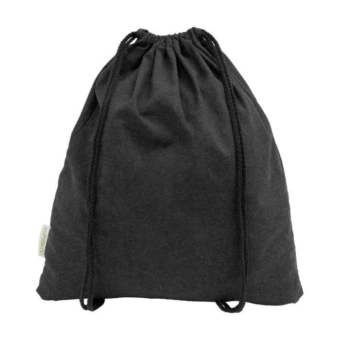 Reklámajándék | Dropex újrahasznosított pamut hátizsák, fekete