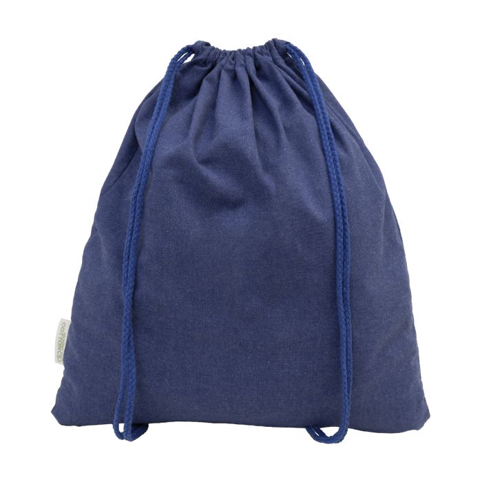 Reklámajándék | Dropex újrahasznosított pamut hátizsák, kék