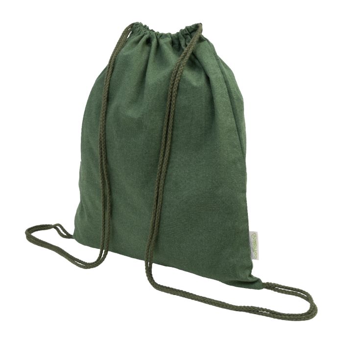 Reklámajándék | Dropex újrahasznosított pamut hátizsák, zöld