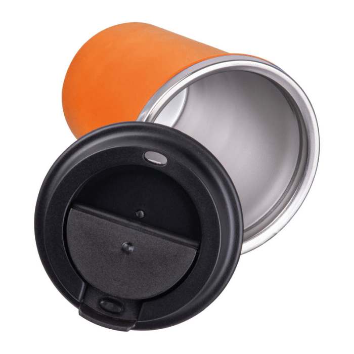 Duplafalú acél ivópohár, 350ml, narancssárga | Reklámajándék, reklámtárgy, céges ajándék, egyedi reklámajándék Reklámajándék | Duplafalú acél ivópohár, 350ml, narancssárga