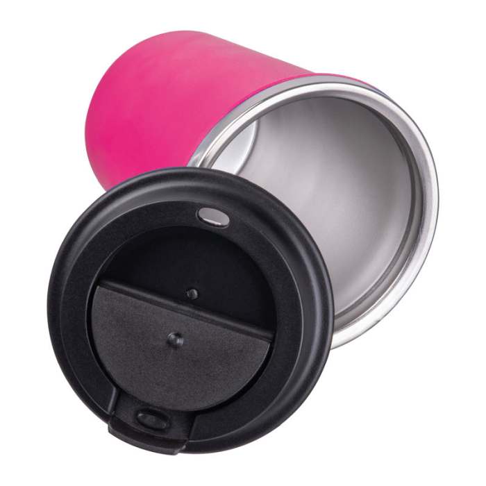 Duplafalú acél ivópohár, 350ml, rózsaszín | Reklámajándék, reklámtárgy, céges ajándék, egyedi reklámajándék Reklámajándék | Duplafalú acél ivópohár, 350ml, rózsaszín