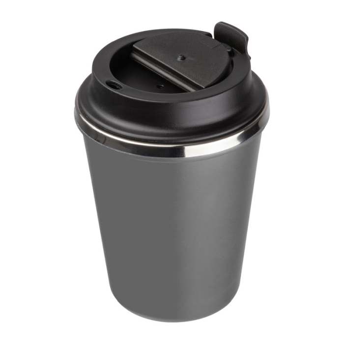 Duplafalú acél ivópohár, 350ml, szürke | Reklámajándék, reklámtárgy, céges ajándék, egyedi reklámajándék Reklámajándék | Duplafalú acél ivópohár, 350ml, szürke