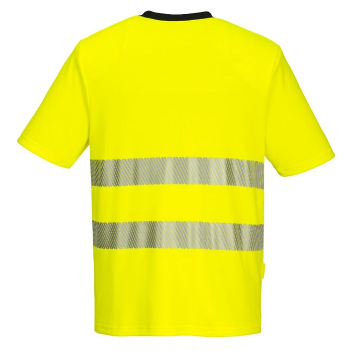 Portwest DX4 Hi-Vis póló S/S, sárga/fekete | Adgift Reklámajándéktól Portwest DX4 Hi-Vis póló S/S, sárga/fekete