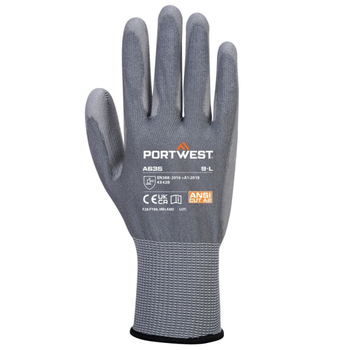 Portwest Eco-Cut vágásbiztos kesztyű, szürke | Adgift Reklámajándéktól Portwest Eco-Cut vágásbiztos kesztyű, szürke