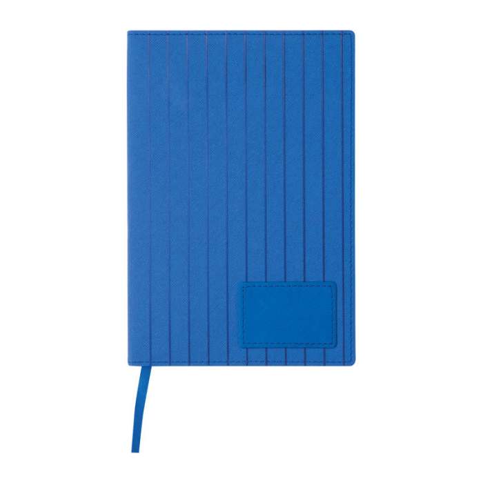 Reklámajándék | A5 PU borítású "Stripes" egyedi jegyzetfüzet, kék