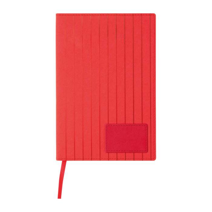 Reklámajándék | A5 PU borítású "Stripes" egyedi jegyzetfüzet, piros