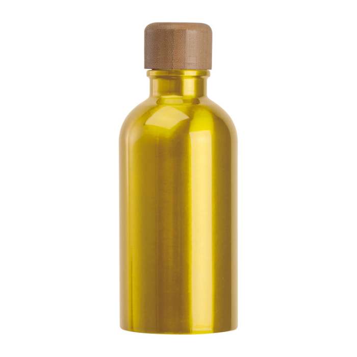 Reklámajándék | Egyedi kulacs karabinerrel, 400ml, sárga