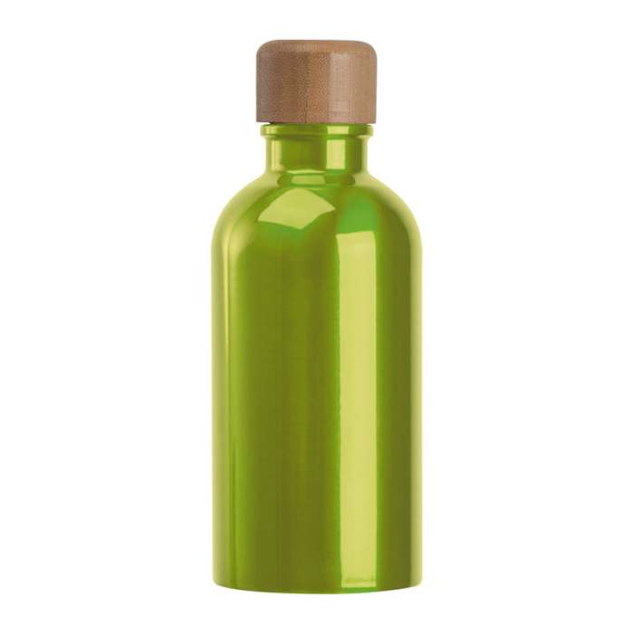 Reklámajándék | Egyedi kulacs karabinerrel, 400ml, világoszöld