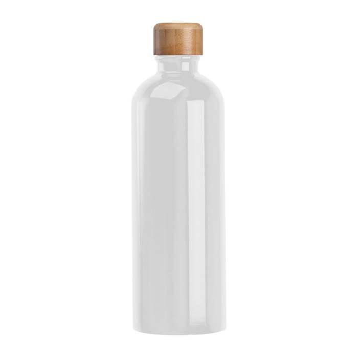 Reklámajándék | Egyedi kulacs karabinerrel, 750ml, fehér