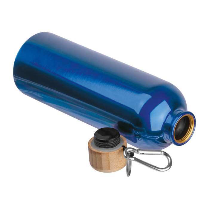 Reklámajándék | Egyedi kulacs karabinerrel, 750ml, kék