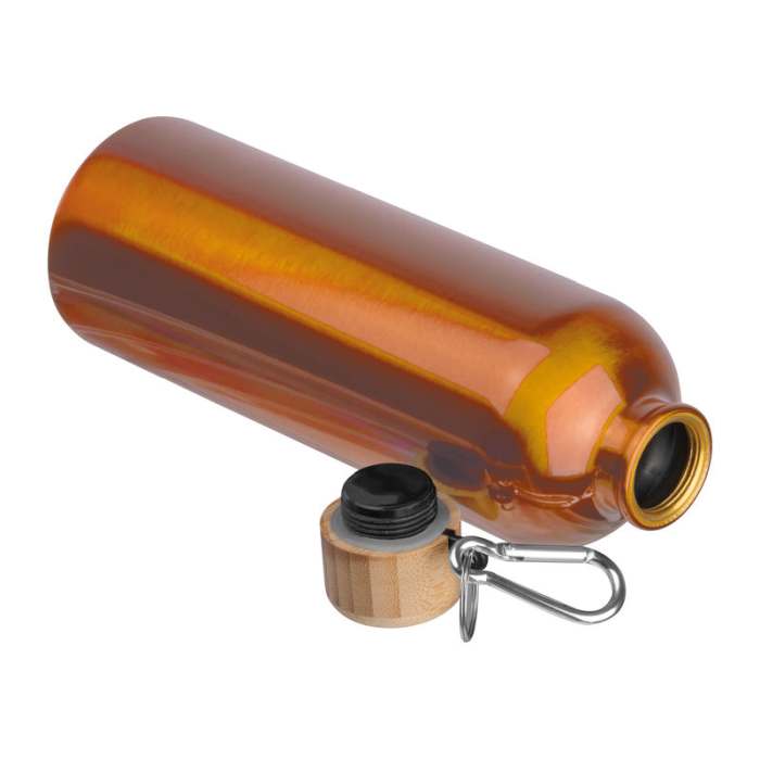 Reklámajándék | Egyedi kulacs karabinerrel, 750ml, narancssárga