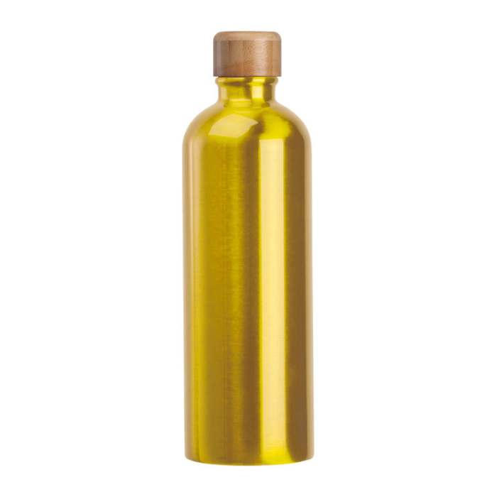 Reklámajándék | Egyedi kulacs karabinerrel, 750ml, sárga