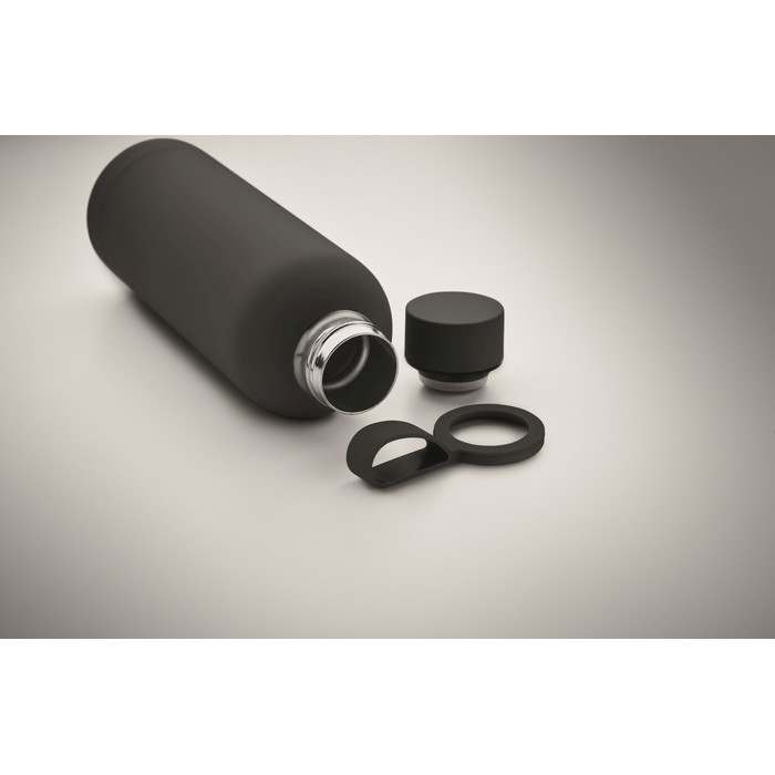 Emerald Duplafalú palack 500 ml, fekete | Reklámajándék, reklámtárgy, céges ajándék, egyedi reklámajándék Reklámajándék | Emerald Duplafalú palack 500 ml, fekete